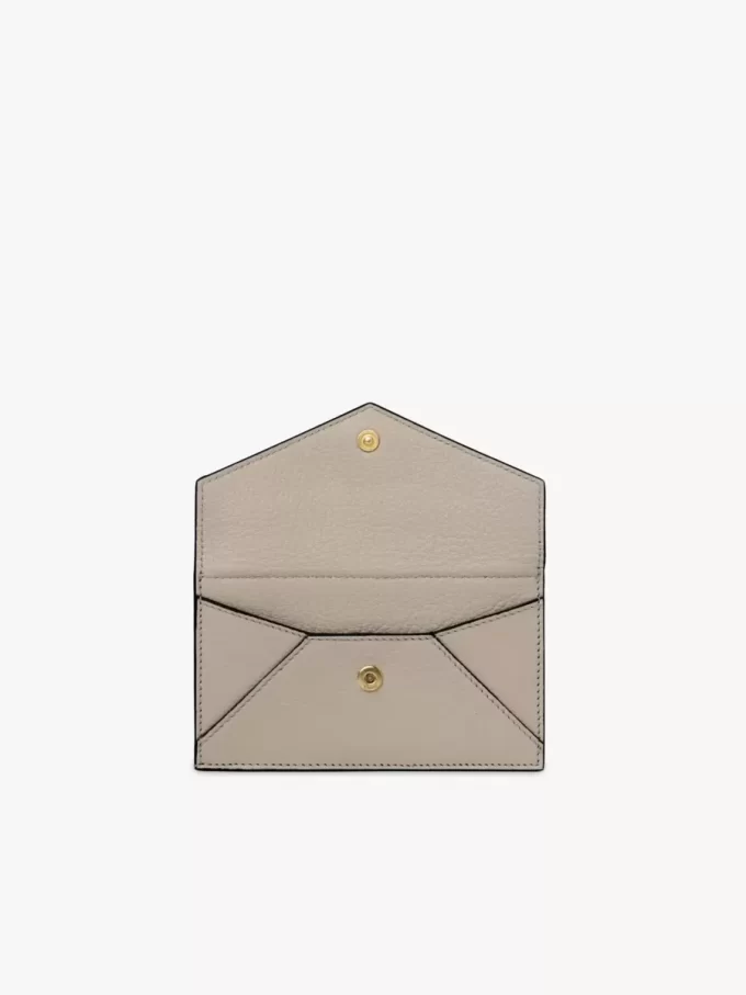Small Envelope purse with card slots in grained leather Small Envelope purse with card slots in grained leather