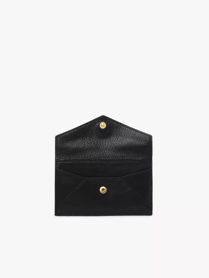 Small Envelope purse with card slots in grained leather Small Envelope purse with card slots in grained leather