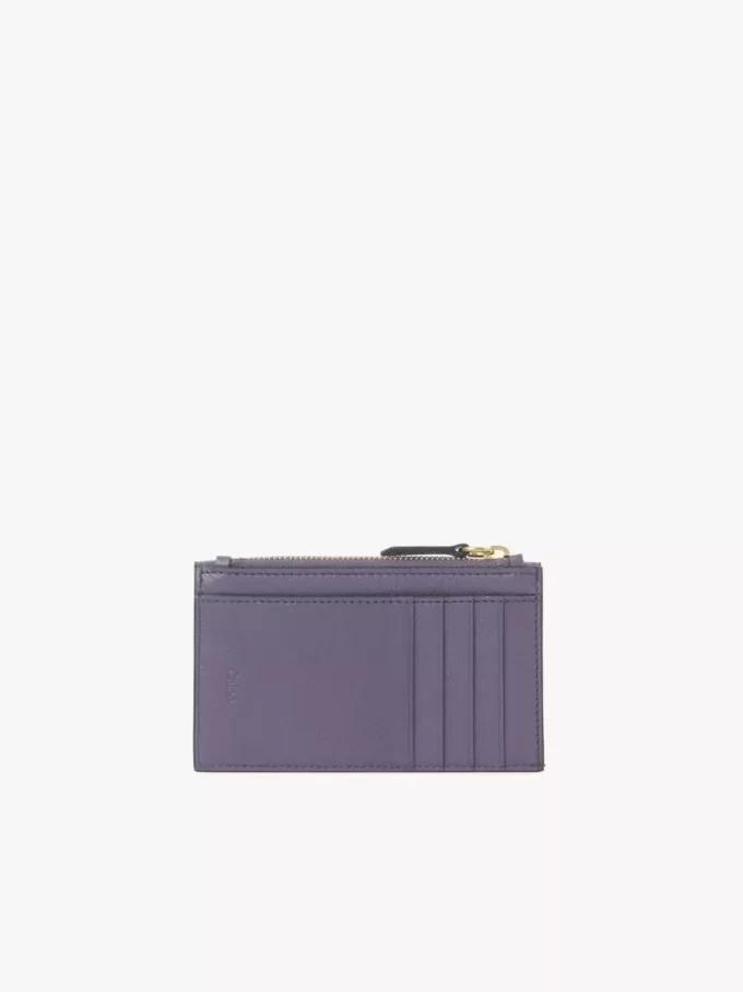 Small Envelope purse with card slots in grained leather Small Envelope purse with card slots in grained leather