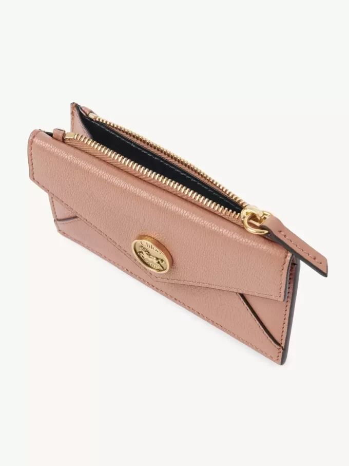 Small Envelope purse with card slots in grained leather Small Envelope purse with card slots in grained leather