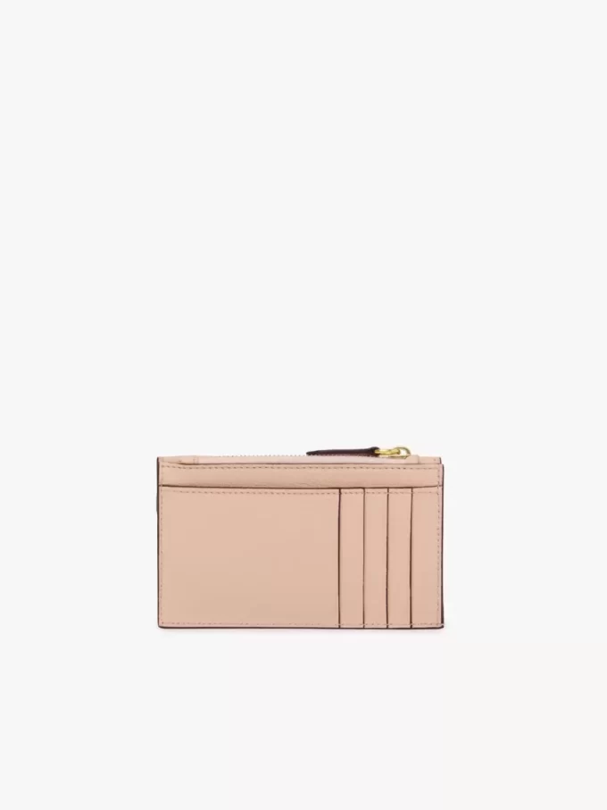 Small Envelope purse with card slots in grained leather Small Envelope purse with card slots in grained leather