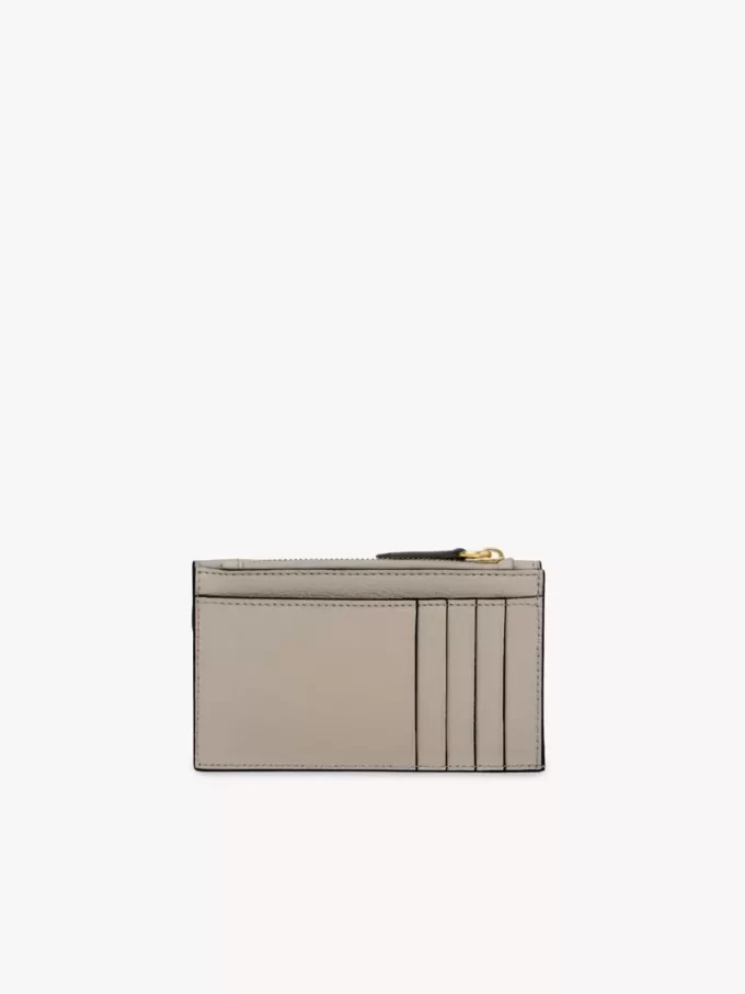 Small Envelope purse with card slots in grained leather Small Envelope purse with card slots in grained leather