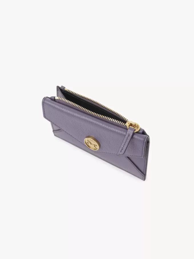 Small Envelope purse with card slots in grained leather Small Envelope purse with card slots in grained leather