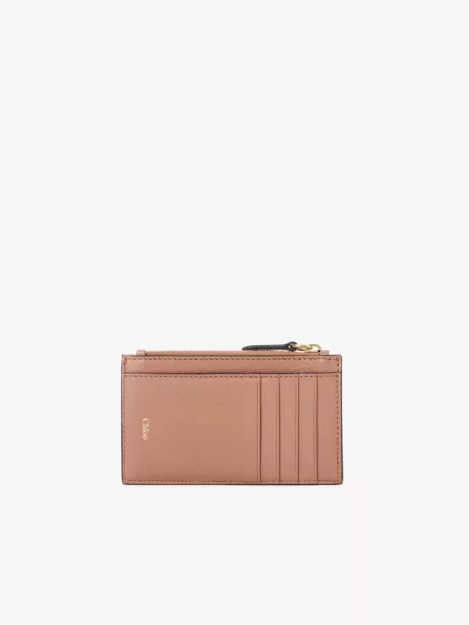Small Envelope purse with card slots in grained leather Small Envelope purse with card slots in grained leather