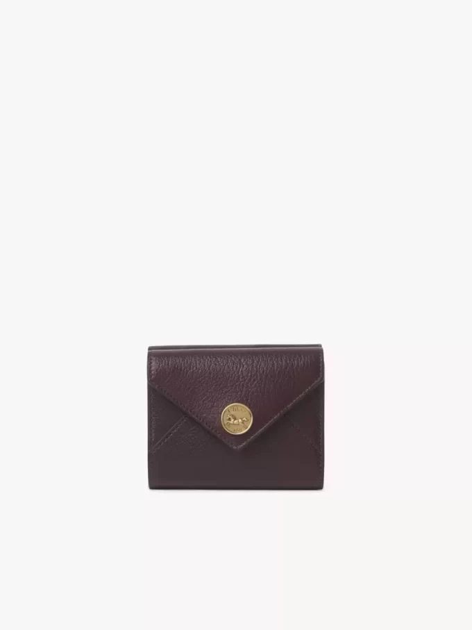 Small Envelope tri-fold in grained leather Small Envelope tri-fold in grained leather
