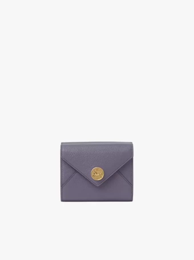 Small Envelope tri-fold in grained leather Small Envelope tri-fold in grained leather