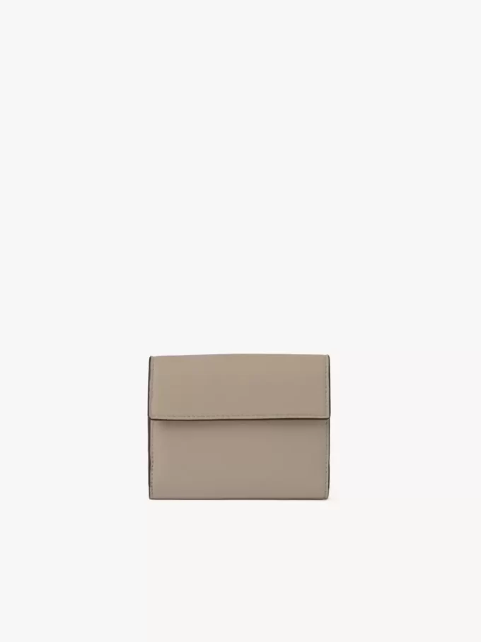 Small Envelope tri-fold in grained leather