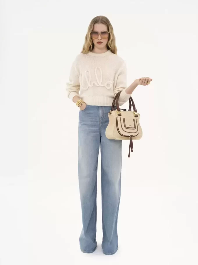 Small Marcie bag in raffia-effect fibers Small Marcie bag in raffia-effect fibers