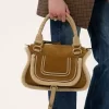 Small Marcie bag in suede leather & shearling Small Marcie bag in suede leather & shearling