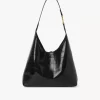Small Marcie hobo bag in croco-effect leather Small Marcie hobo bag in croco-effect leather