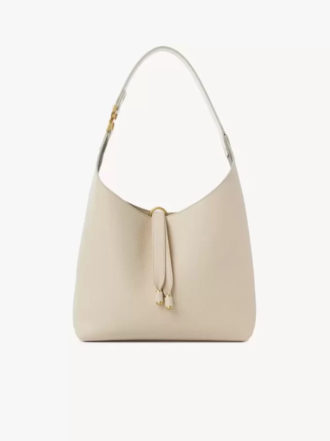 Small Marcie hobo bag in grained leather Small Marcie hobo bag in grained leather