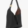 Small Marcie hobo bag in grained leather Small Marcie hobo bag in grained leather