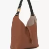 Small Marcie hobo bag in grained leather Small Marcie hobo bag in grained leather