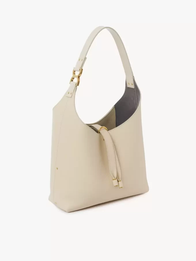 Small Marcie hobo bag in grained leather Small Marcie hobo bag in grained leather