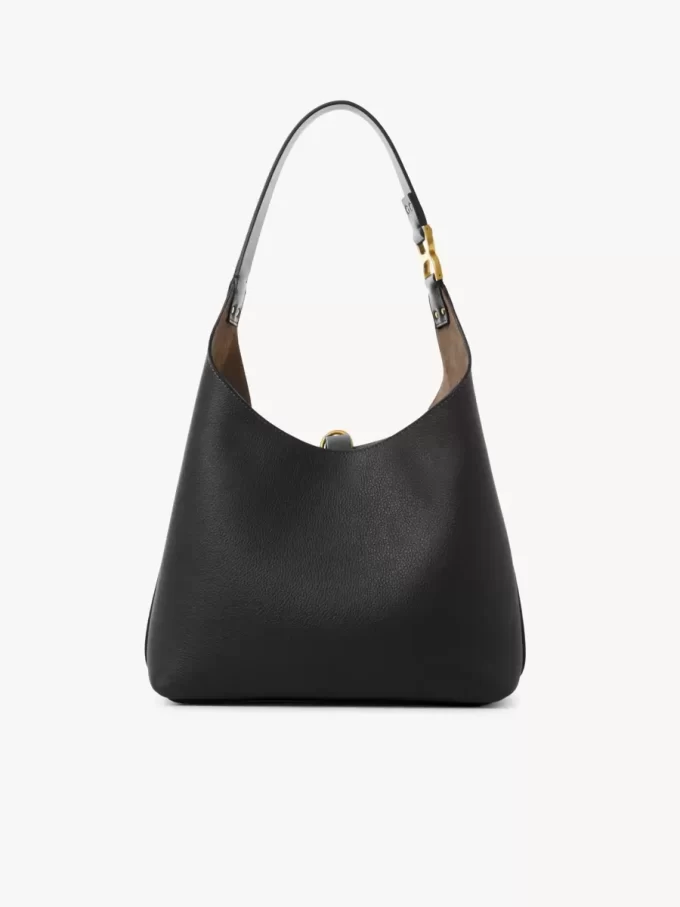 Small Marcie hobo bag in grained leather Small Marcie hobo bag in grained leather