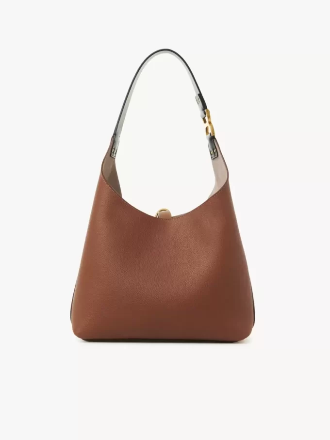 Small Marcie hobo bag in grained leather Small Marcie hobo bag in grained leather