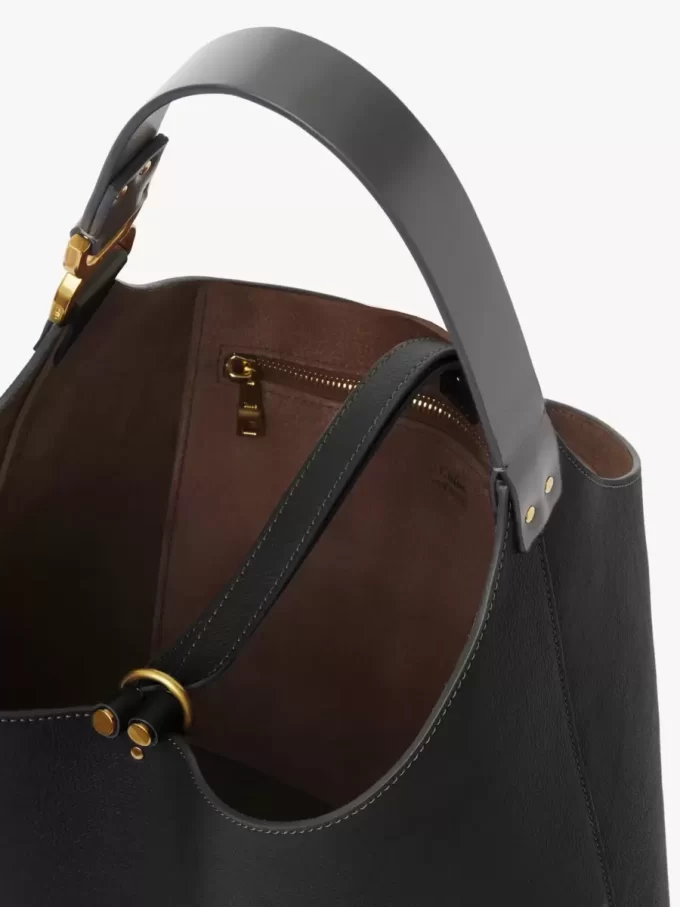 Small Marcie hobo bag in grained leather Small Marcie hobo bag in grained leather