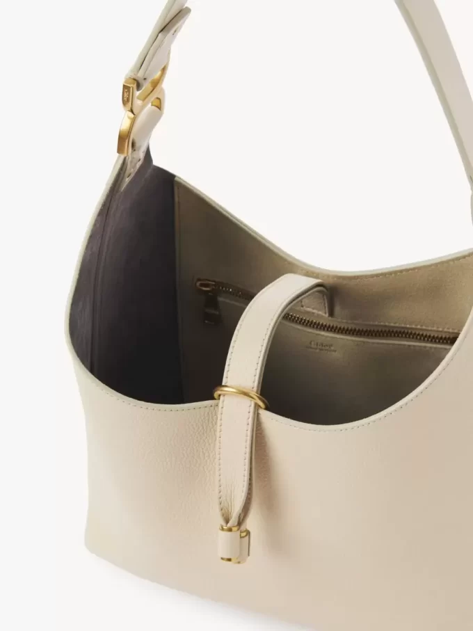 Small Marcie hobo bag in grained leather Small Marcie hobo bag in grained leather