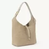 Small Marcie hobo bag in raffia-effect fibers Small Marcie hobo bag in raffia-effect fibers