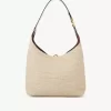 Small Marcie hobo bag in raffia-effect fibers Small Marcie hobo bag in raffia-effect fibers