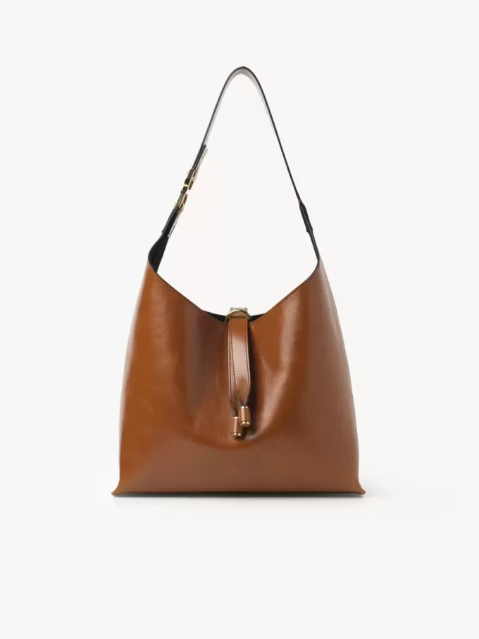 Small Marcie hobo bag in shiny leather Small Marcie hobo bag in shiny leather