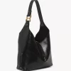 Small Marcie hobo bag in shiny leather