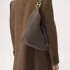 Small Marcie hobo bag in suede leather Small Marcie hobo bag in suede leather