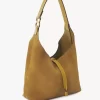 Small Marcie hobo bag in suede leather Small Marcie hobo bag in suede leather