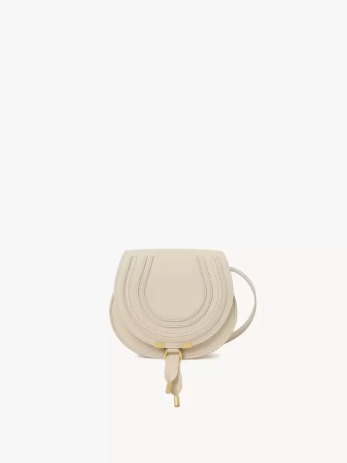 Small Marcie saddle bag in grained leather Small Marcie saddle bag in grained leather