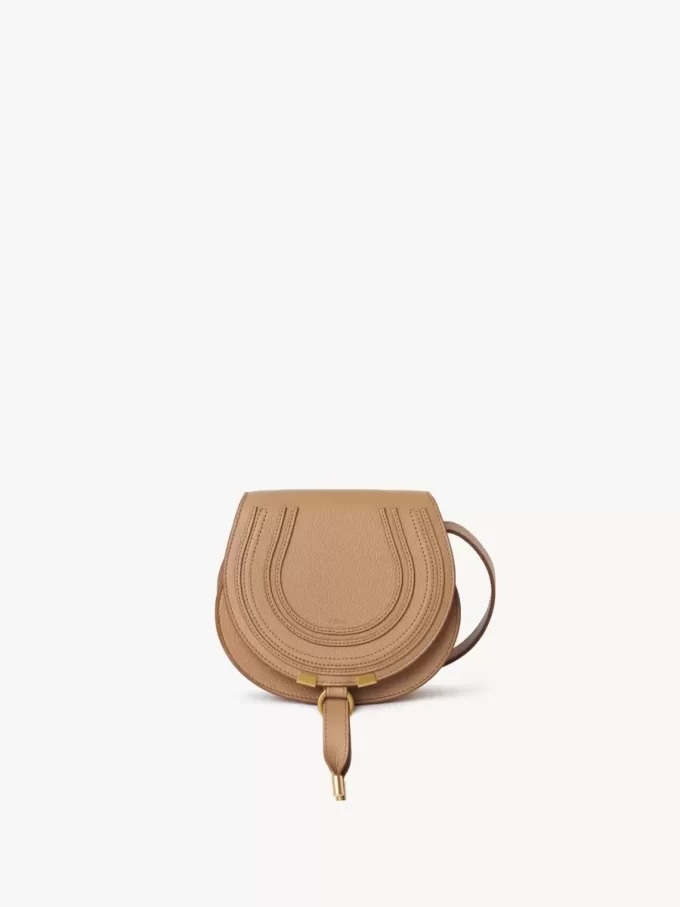 Small Marcie saddle bag in grained leather Small Marcie saddle bag in grained leather