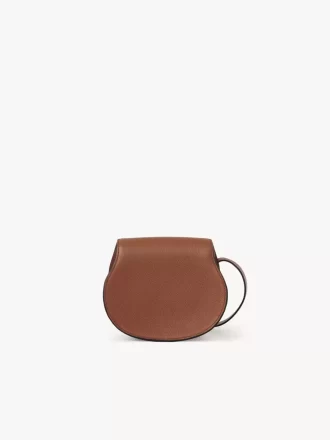 Small Marcie saddle bag in grained leather Small Marcie saddle bag in grained leather