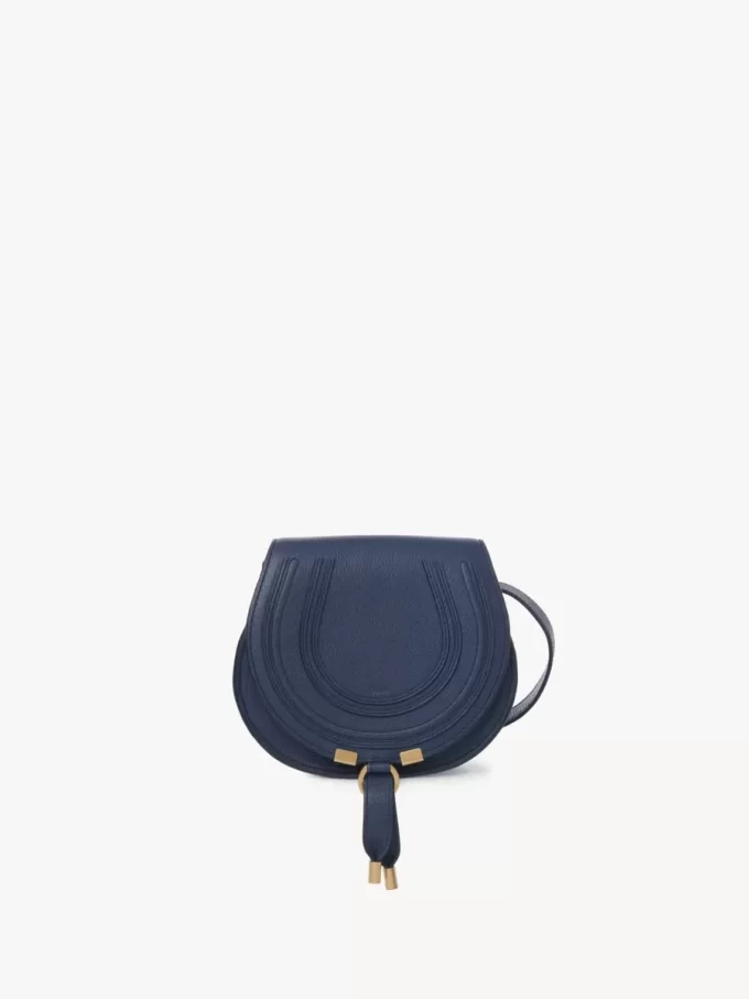 Small Marcie saddle bag in grained leather Small Marcie saddle bag in grained leather