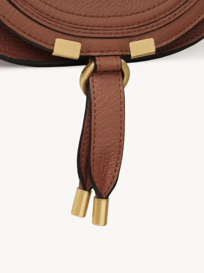 Small Marcie saddle bag in grained leather Small Marcie saddle bag in grained leather