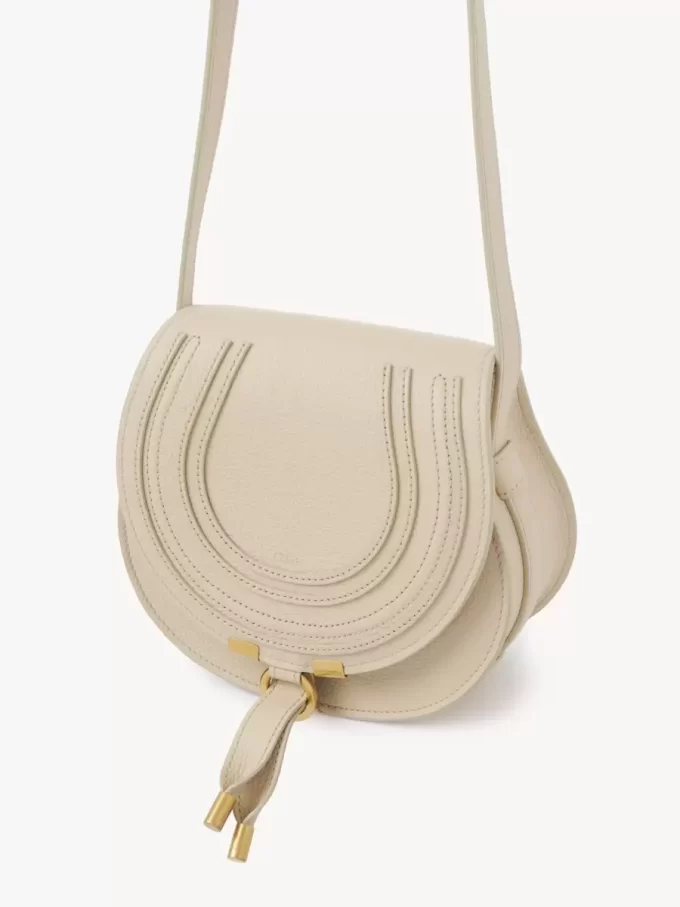 Small Marcie saddle bag in grained leather Small Marcie saddle bag in grained leather