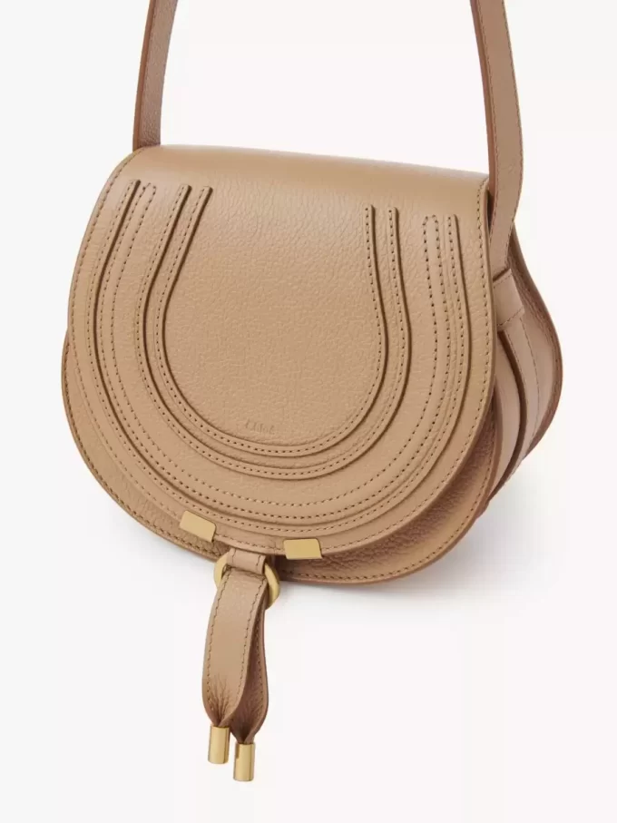 Small Marcie saddle bag in grained leather Small Marcie saddle bag in grained leather