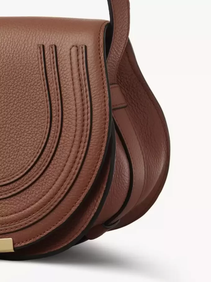 Small Marcie saddle bag in grained leather Small Marcie saddle bag in grained leather