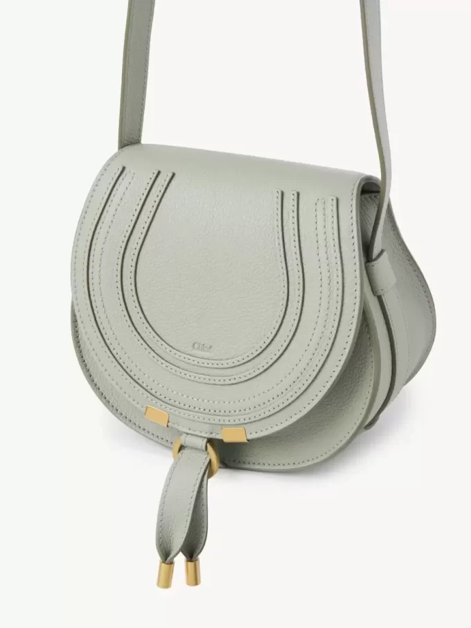 Small Marcie saddle bag in grained leather Small Marcie saddle bag in grained leather