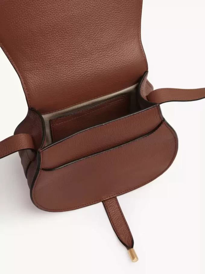 Small Marcie saddle bag in grained leather Small Marcie saddle bag in grained leather