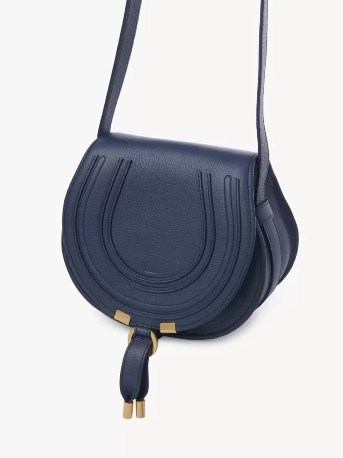 Small Marcie saddle bag in grained leather Small Marcie saddle bag in grained leather