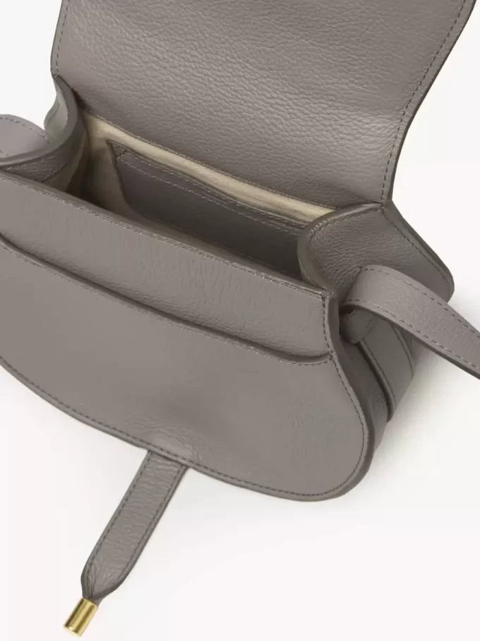 Small Marcie saddle bag in grained leather Small Marcie saddle bag in grained leather