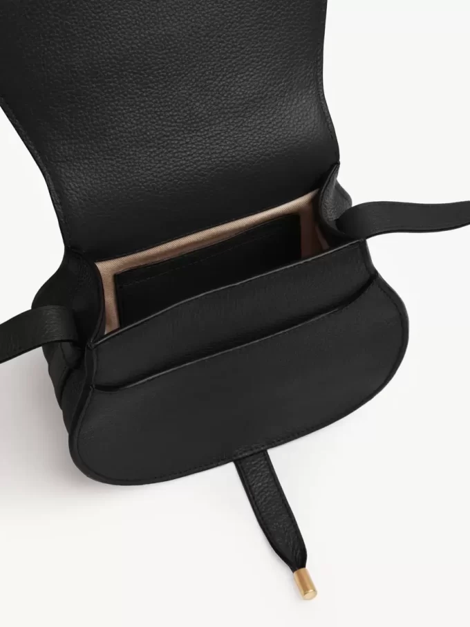 Small Marcie saddle bag in grained leather Small Marcie saddle bag in grained leather