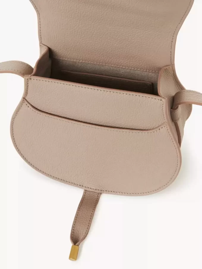 Small Marcie saddle bag in grained leather Small Marcie saddle bag in grained leather