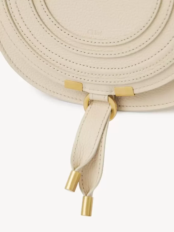 Small Marcie saddle bag in grained leather Small Marcie saddle bag in grained leather