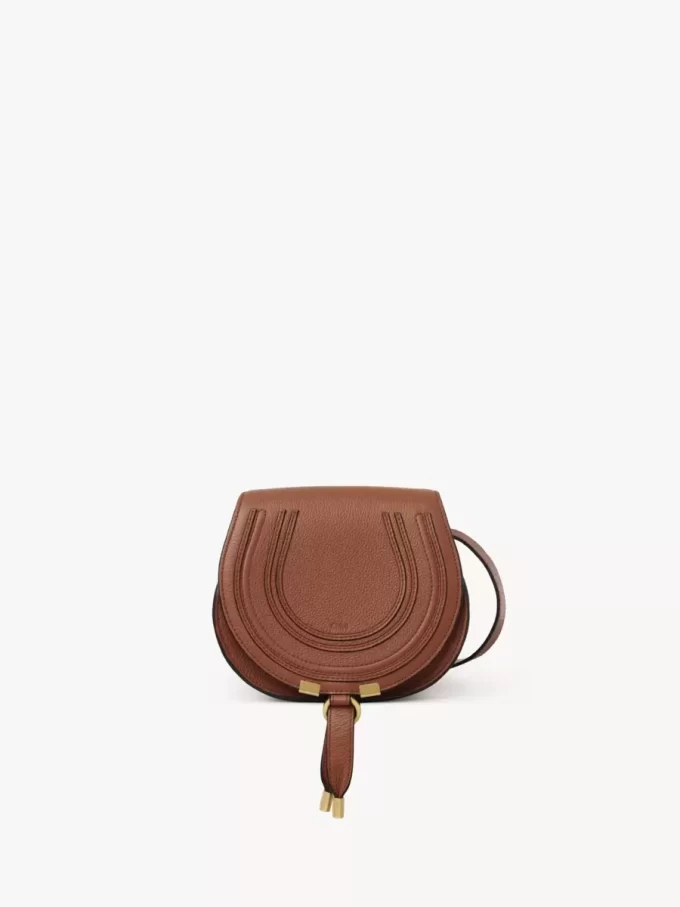 Small Marcie saddle bag in grained leather Small Marcie saddle bag in grained leather