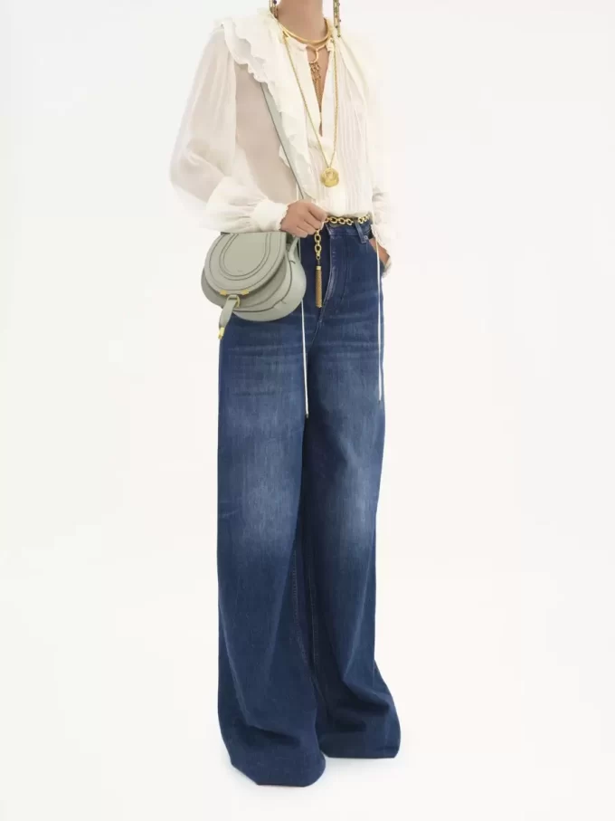 Small Marcie saddle bag in grained leather Small Marcie saddle bag in grained leather