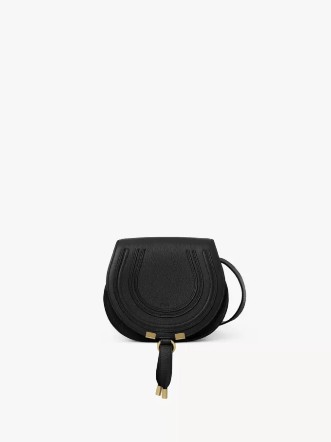 Small Marcie saddle bag in grained leather Small Marcie saddle bag in grained leather