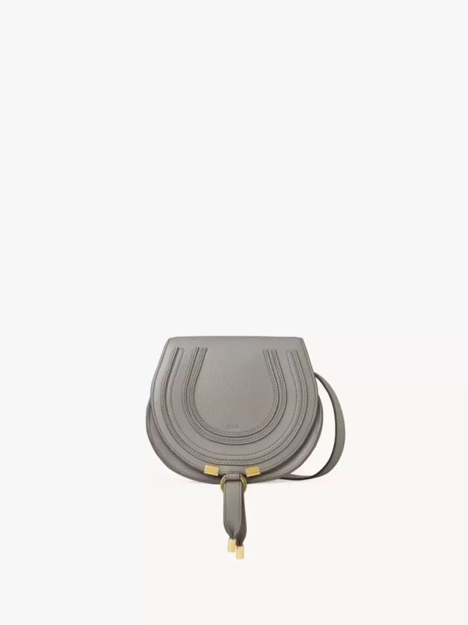 Small Marcie saddle bag in grained leather Small Marcie saddle bag in grained leather