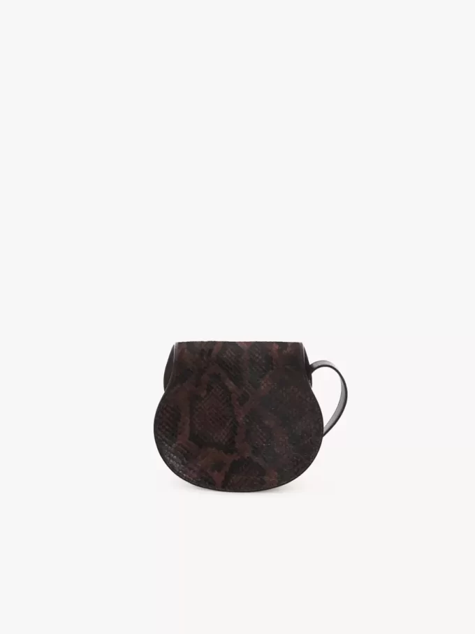 Small Marcie saddle bag in python-effect leather Small Marcie saddle bag in python-effect leather
