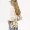 Small Marcie saddle bag in raffia-effect fibers Small Marcie saddle bag in raffia-effect fibers