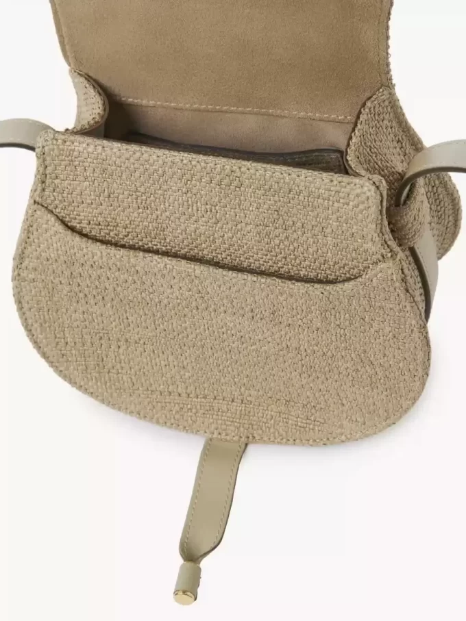 Small Marcie saddle bag in raffia-effect fibers Small Marcie saddle bag in raffia-effect fibers